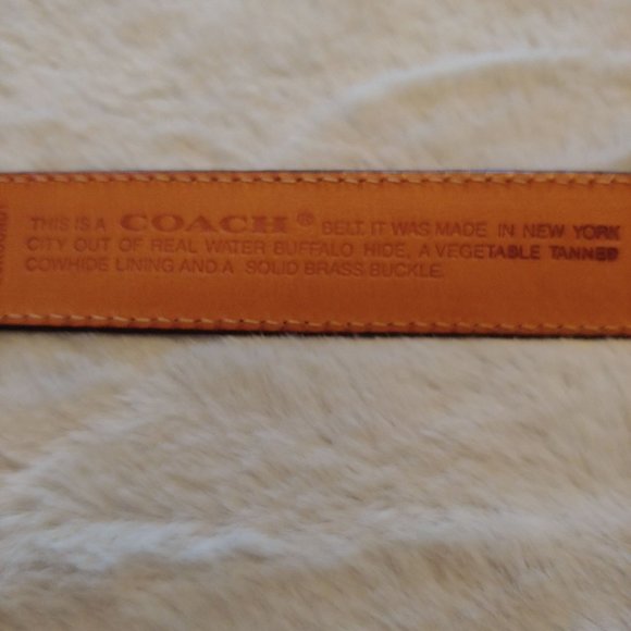 Coach leather belt with brass buckle size 34 burgandy - Picture 12 of 15